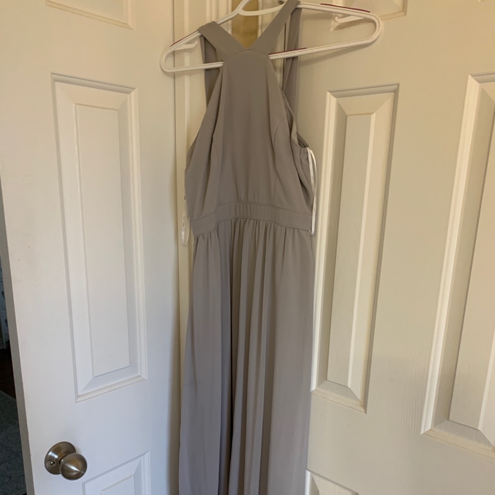 Lulu’s air of romance bridesmaid gray gown